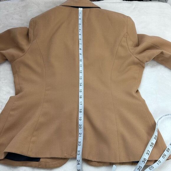 Merona Womens Brown 2 Button Pocket Lined Long Sleeve Blazer‎ Coat Size 12 - Picture 9 of 9